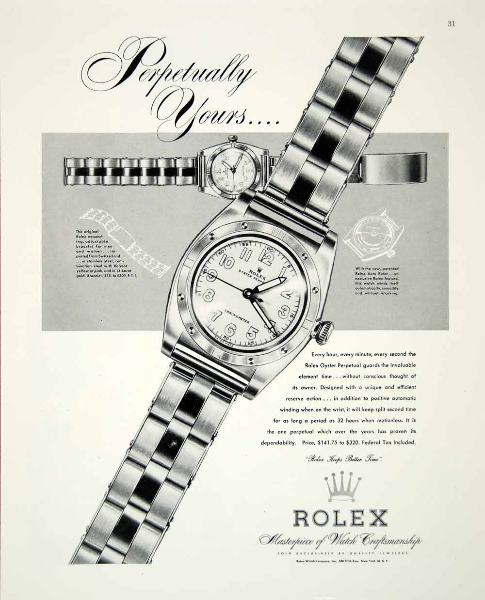 1947 rolex oyster perpetual