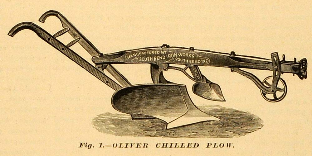 1879 Print Oliver Chilled Plow South Bend Iron Farming Blade Equipment Indiana eBay