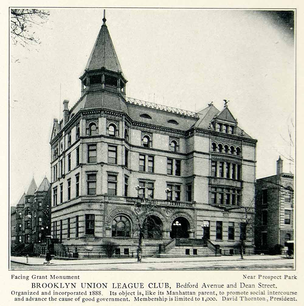 1903 Print Brooklyn Union League Club Bedford Avenue Historic Landmark