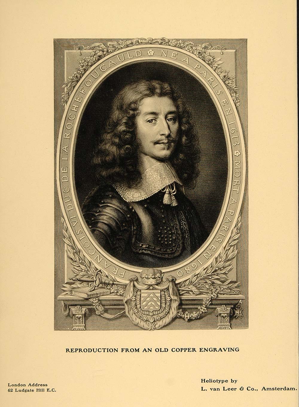 1908 Print Francois VI Duc de La Rochefoucauld Portrait ORIGINAL eBay
