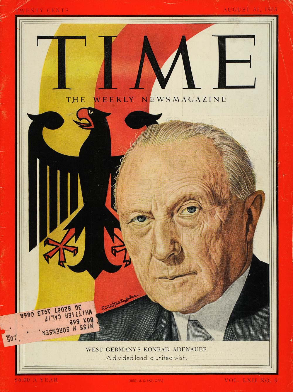 1953 Cover Time West Germany Coat Arms K