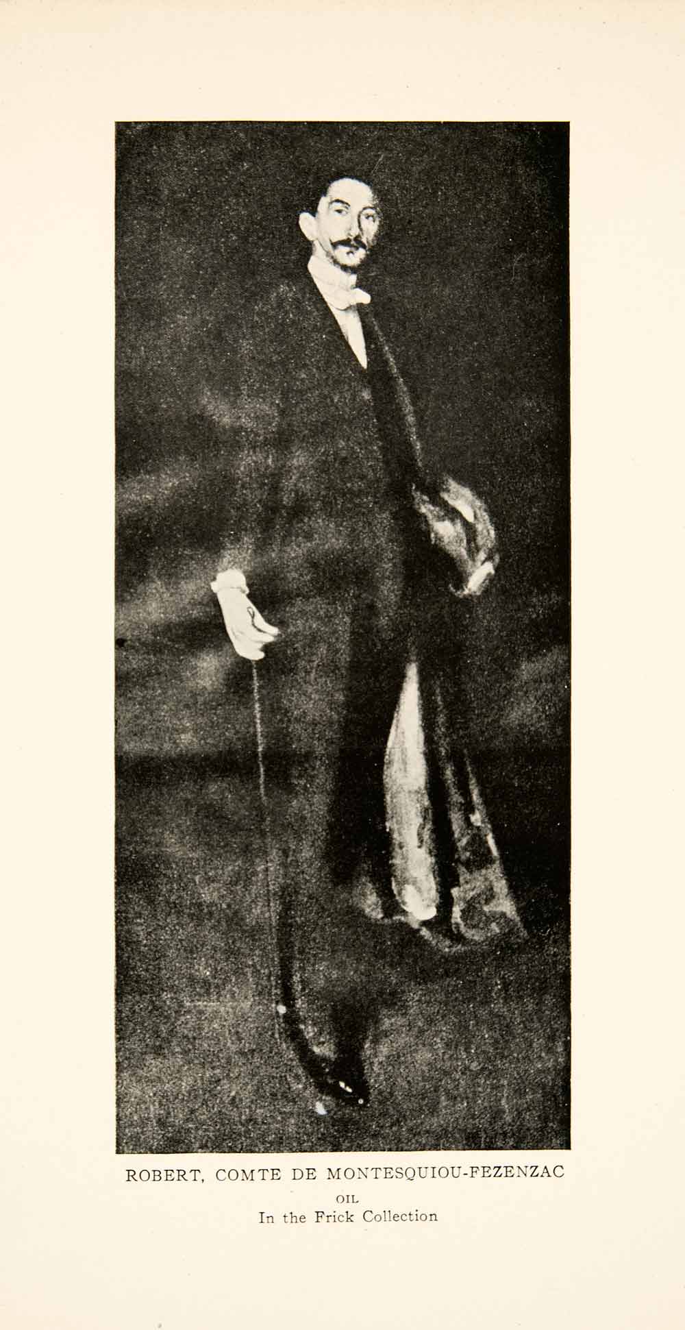 1921 Print Portrait Robert Comte Montesquiou Fezenzac Aesthete Dandy