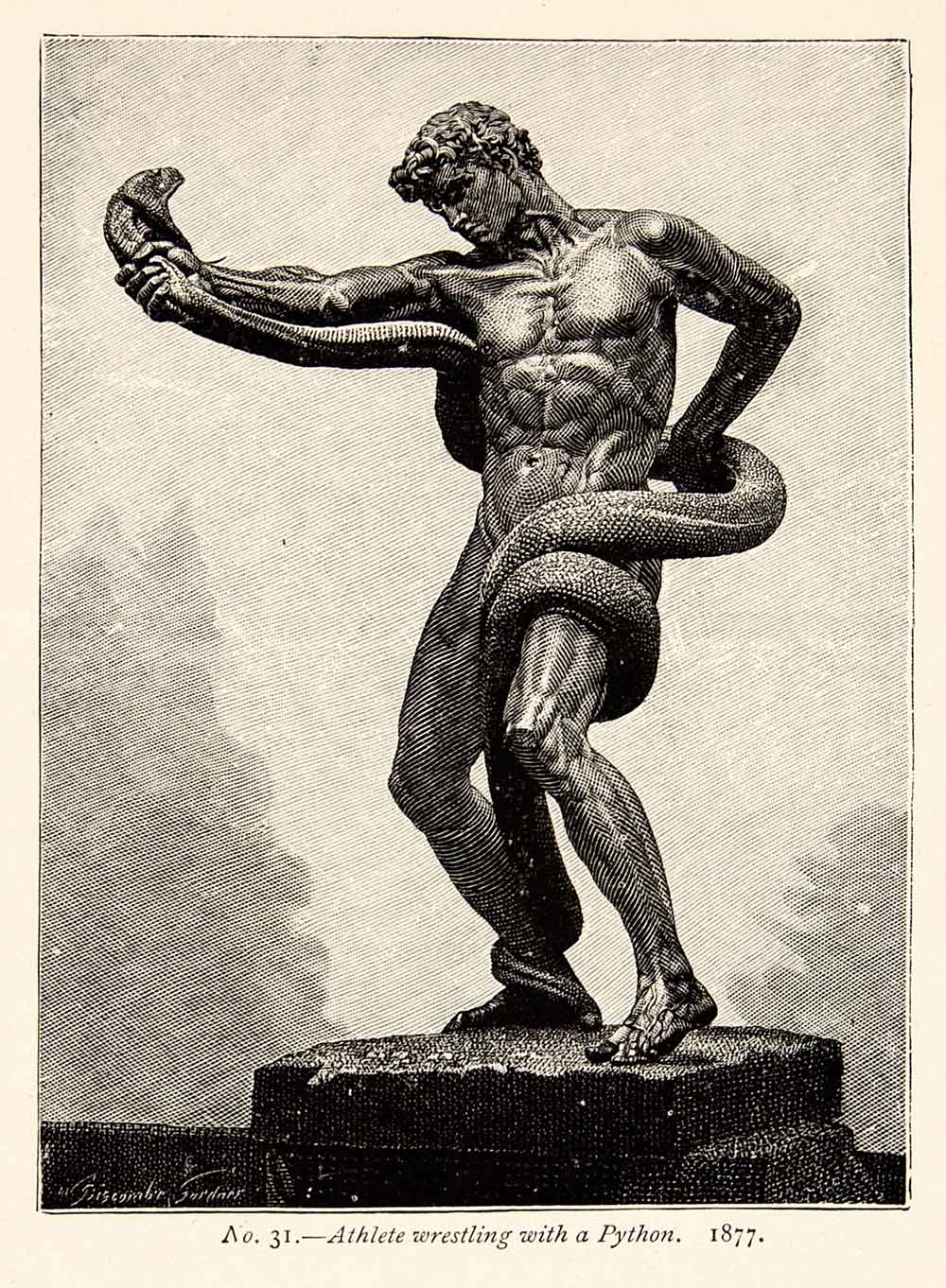 snake man statue