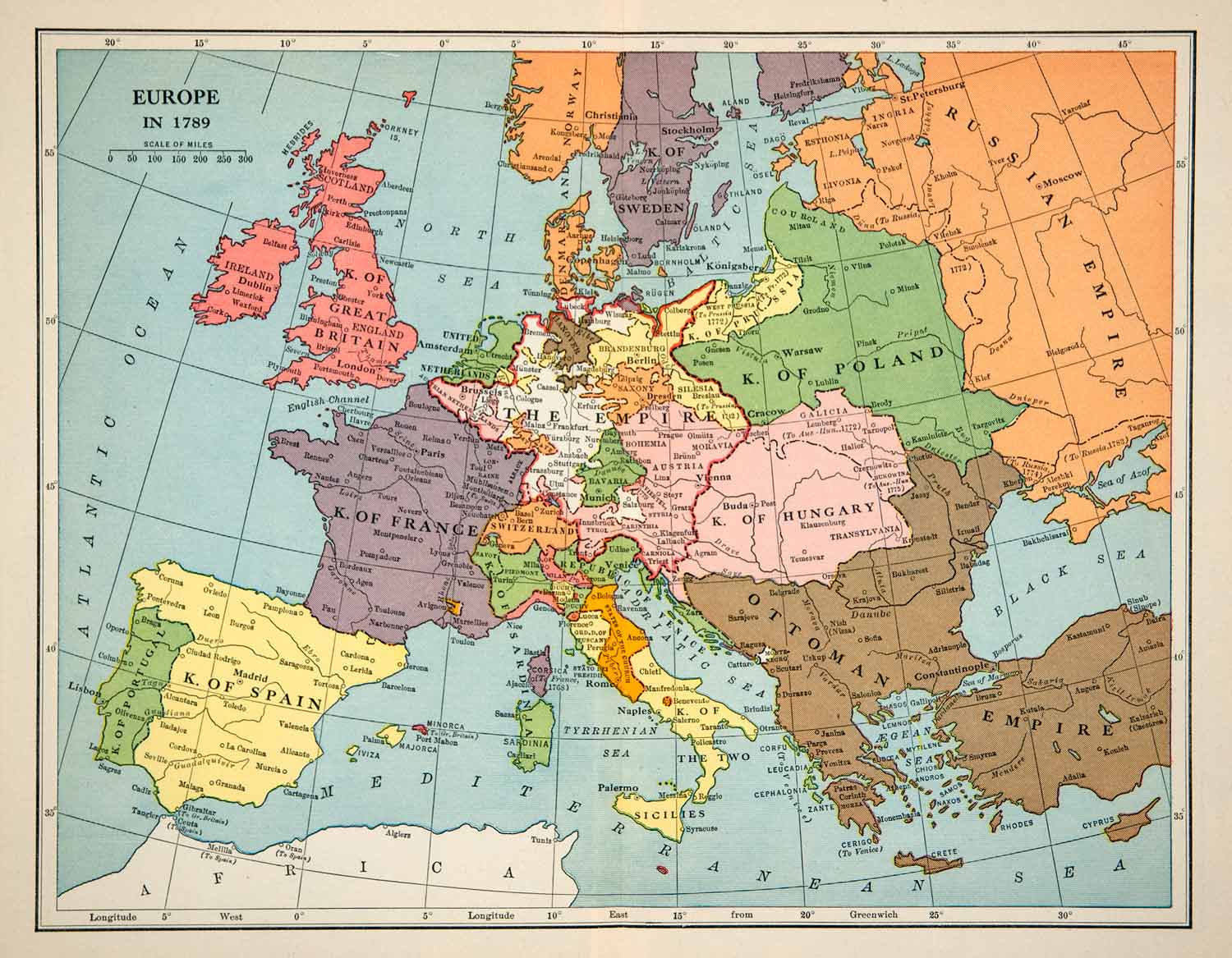 31 18th Century Europe Map Maps Database Source