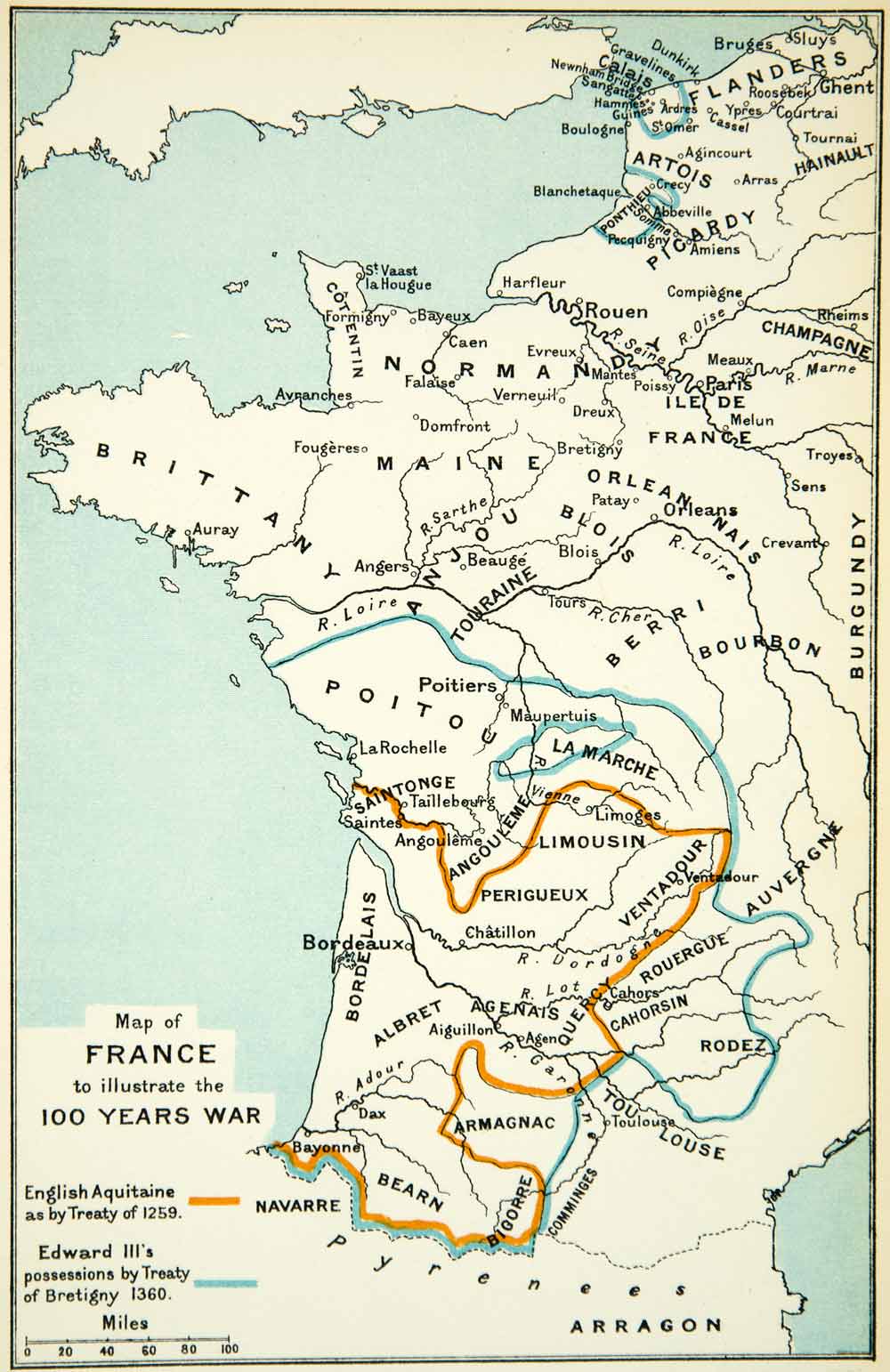 Aquitaine France Map